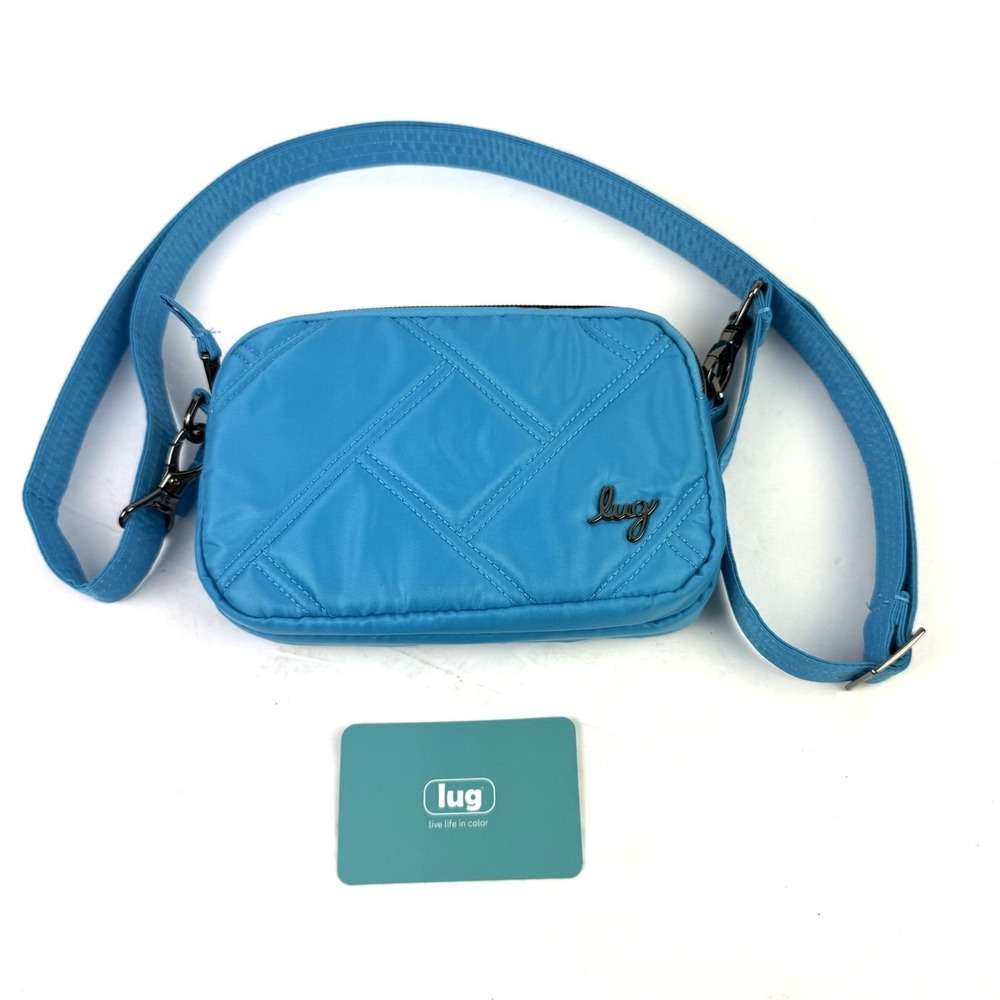 Lug Coupe SE Bag Teal Aqua‎ Quilted Nylon Convertible Belt Bag Purse Brand New